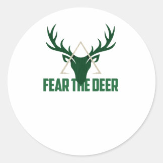 Furcht vor dem Hirschbuck 2 Basketball Runder Aufkleber