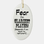 Furcht vor dem Klarinettenspieler Keramik Ornament (Rechts)
