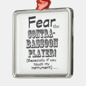 Furcht vor dem Kontrabassoon-Spieler Silbernes Ornament (Links)