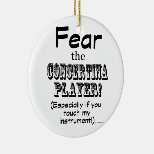 Furcht vor dem Konzertspieler Keramik Ornament (Rechts)