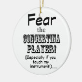 Furcht vor dem Konzertspieler Keramik Ornament (Links)