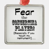 Furcht vor dem Konzertspieler Ornament Aus Metall (Vorne)