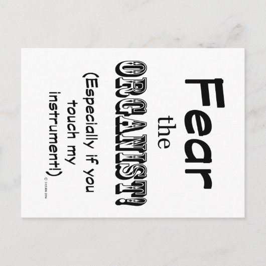 Furcht vor dem Organisten Postkarte (Vorderseite)