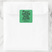 Furcht vor dem String Bass Player Square Sticker (Tasche)