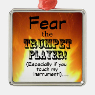 Furcht vor dem Trumpet-Spieler Ornament Aus Metall