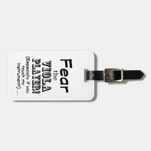 Furcht vor dem Viola Player Gepäckanhänger (Vorderseite horizontal)