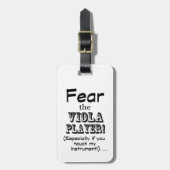 Furcht vor dem Viola Player Gepäckanhänger (Vorderseite vertikal)