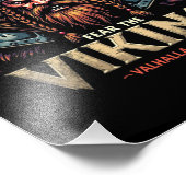 Furcht vor dem Wikinger Krieger Valhalla erwartet Fotodruck (Ecke)