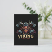Furcht vor dem Wikinger Krieger Valhalla erwartet Postkarte (Stehend Vorderseite)