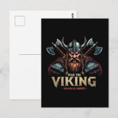 Furcht vor dem Wikinger Krieger Valhalla erwartet Postkarte (Vorne/Hinten)