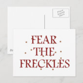 Furcht vor den Freckles Postkarte (Vorne/Hinten)