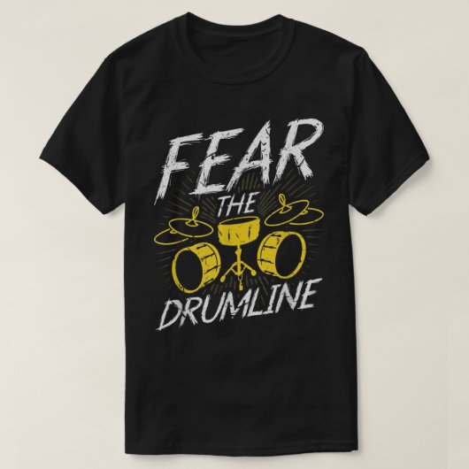 Furcht vor der Drumline, Marching Band Percussioni T-Shirt (Design vorne)
