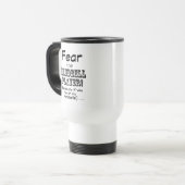 Furcht vor der Handbell Player Travel Mug Reisebecher (Vorderseite Links)