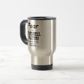 Furcht vor der Handbell Player Travel Mug Reisebecher (Vorderseite Links)