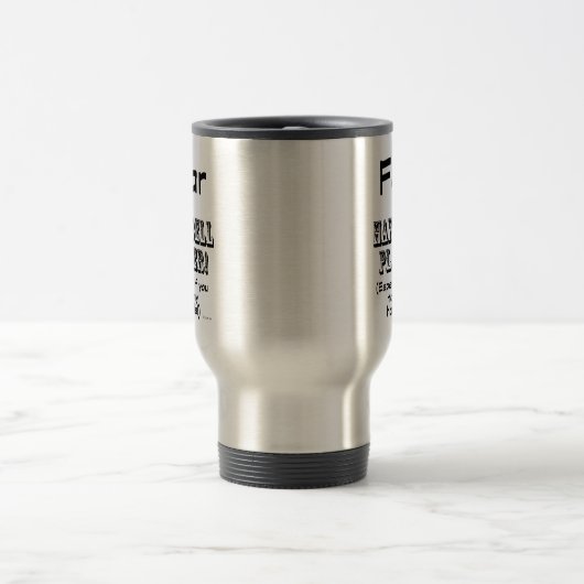 Furcht vor der Handbell Player Travel Mug Reisebecher (Mittel)
