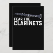 Furcht vor der Klarinettsklarinettsklarinette Einladung (Vorne/Hinten)