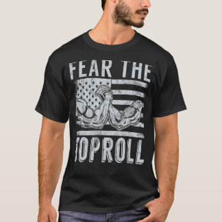 Furcht vor der toproll US-Flagge Vintagen Arm Wres T-Shirt