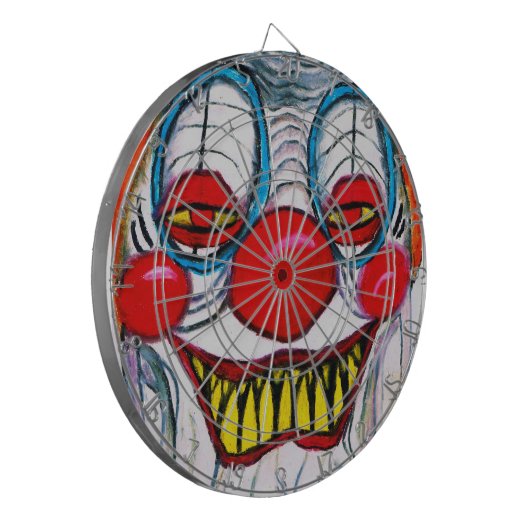 FURCHT VOR EINER CLOWN-Dartscheibe Dartscheibe (Vorderseite Links)