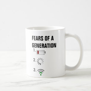 Furcht vor einer Generations-schwachen Batterie, Kaffeetasse