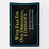 Furcht vor unserer Demokratie verzeihe ich. Banner (Vertikal)