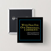 Furcht vor unserer Demokratie verzeihe ich den Pla Button (Vorne & Hinten)