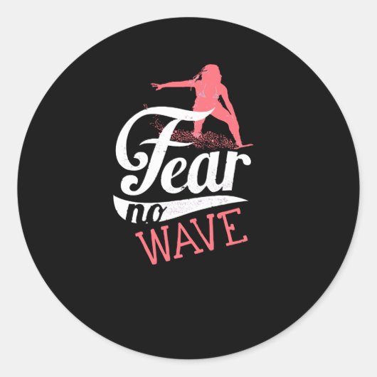 Furcht vor Wave Runder Aufkleber (Vorderseite)