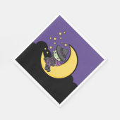 Furchtbar Niedliche Halloween-Hexe Serviette (Ecke)