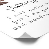 Furchtbar und wunderbar gemacht Psalm maßgeschneid Poster (Ecke)