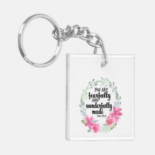 Furchtbar und wunderbar gemacht schlüsselanhänger (Vorderseite links)