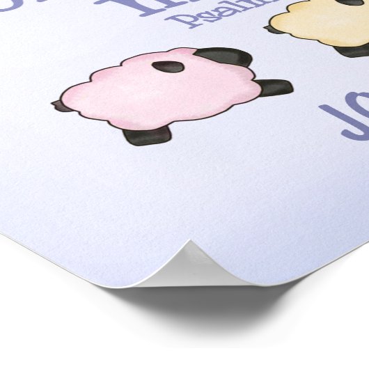 Furchtbar und wunderbar Made 12x12 Print - Blau Poster (Ecke)