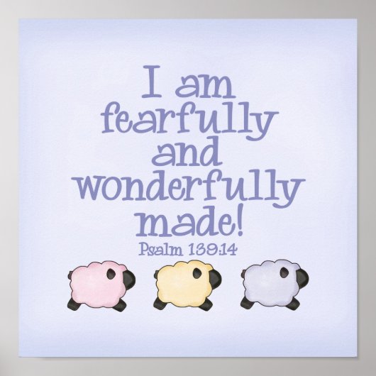 Furchtbar und wunderbar Made 12x12 Print - Blau Poster (Vorne)