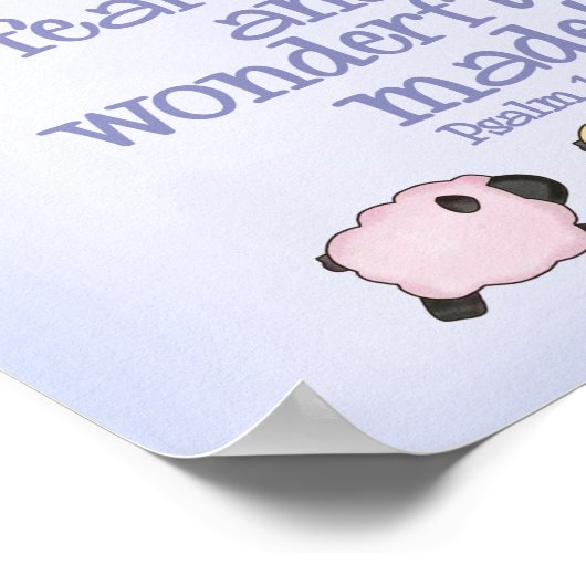 Furchtbar und wunderbar Made 8x10 Print - Blau Poster (Ecke)