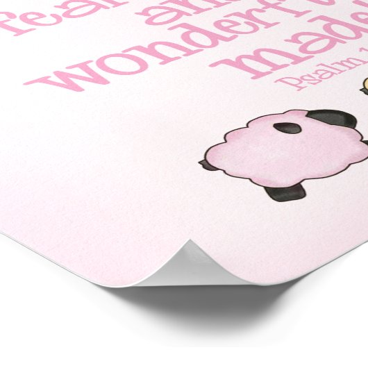 Furchtbar und wunderbar Made 8x10 Print - Rosa Poster (Ecke)