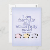 Furchtbar und wunderbar Made - Blau Postkarte (Vorne/Hinten)