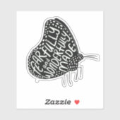 Furchtbar und wunderbar Made Butterfly Sticker (Blatt)