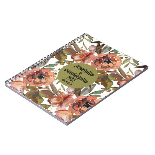 Furchtbar und wunderbar Made Floral Notebook Notizblock (Linke Seite)