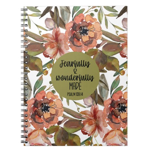 Furchtbar und wunderbar Made Floral Notebook Notizblock (Vorderseite)