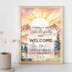 Furchtbar und wunderbar Made Psalm 139 Geburtstag Poster