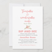 Furchtbar und wunderbar Made Sip and See Einladung (Vorderseite)