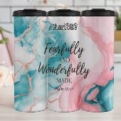 Furchtbar wunderbar Made Psalm 139:14 Thermosbecher