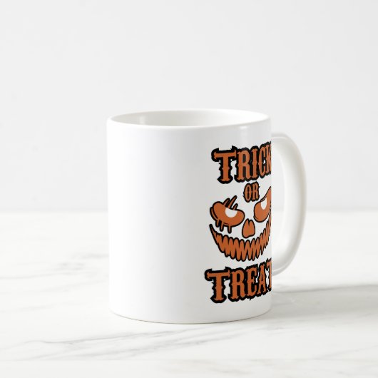 Furchtbare Halloween-Face-Trick-Leckerei Dunkler S Kaffeetasse (VorderseiteRechts)