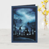 Furchtbare Halloween-Nacht Karte (Gelbe Blume)