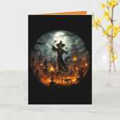 Furchtbare Skeleton Hexen Party Halloween Karte (Gelbe Blume)