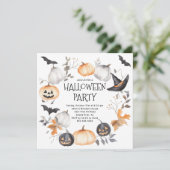 Furchtbares Halloween-Party Einladung (Stehend Vorderseite)