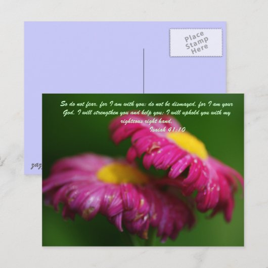Fürchte also nicht, denn ich bin bei dir; nicht di postkarte (Vorne/Hinten)