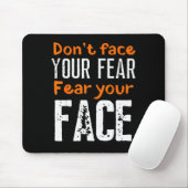 Fürchte dein Gesicht absurd und lustig Zitat Mousepad (Mit Mouse)