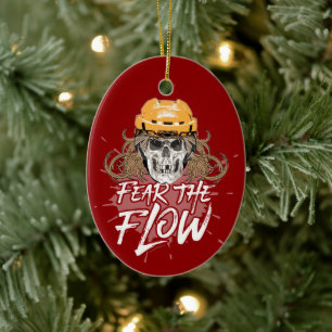Fürchte den Flow (Hockey-Frisur) Keramik Ornament