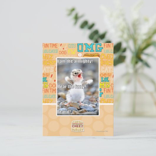 Fürchte den Schwindel! Postkarte (Stehend Vorderseite)