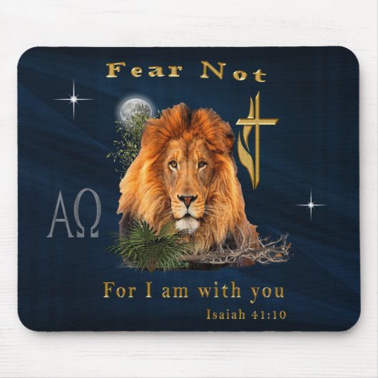 Fürchte dich nicht, denn ich bin bei dir mousepad (Vorne)