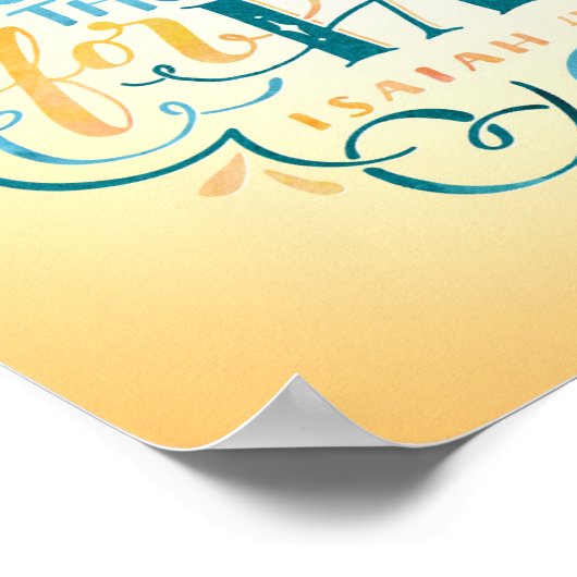 Fürchte dich nicht, denn ich bin bei dir poster (Ecke)